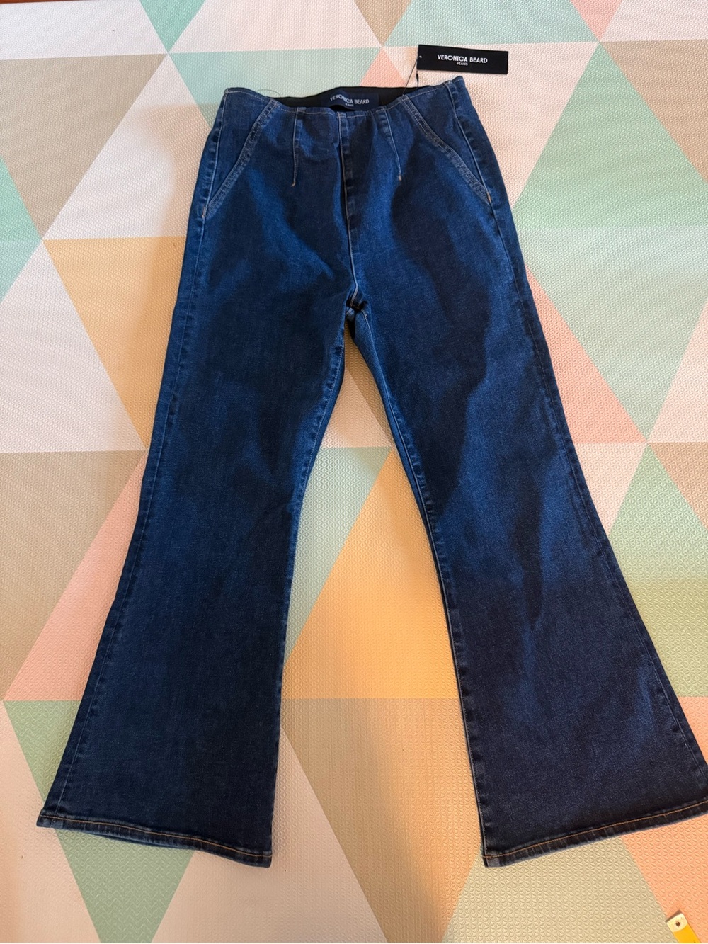 Veronica Beard Indigo Carson Ankle Flare Jeans Size Medium NWT